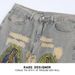 Men's Clothing high street punk loose wide-leg pants hip-hop trend embroidered hole jeans long pants niche design_viptrois.com
