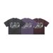 American Style Washed Vintage Printed Cotton Short Sleeve T-Shirt Unisex Street Loose Trendy Brand Couple_viptrois.com
