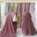 Women's Hijab solid color crystal linen chiffon scarf ladies head scarf comfortable breathable_viptrois.com