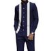 Men's 3D Digital Print Striped Color Block Stand Collar Shirt Button Set Trendy Spring Autumn_viptrois.com