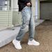 Men's Clothing Tapered Jeans Men's Trendy Loose Pants Scratched Holes Patch Harem Pants_viptrois.com