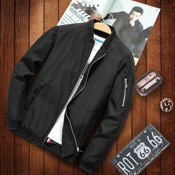 Coat Men's Jacket Stand-Up Collar Blue Men's Jacket_viptrois.com