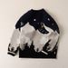 kid's clothing Christmas children's sweater cartoon sleigh deer jumper long sleeve autumn and winter warm new top_viptrois.com