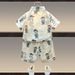 Mother & Kids Boys Summer Wear Bear Shirt Suit Casual Short Sleeved Two Piece Suit Trendy_viptrois.com