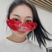 Love Sunglasses Personality V Wide Rimmed Red Men And Women Sunglasses Internet Celebrity Fashion Plastic Tooth Peach Heart_viptrois.com