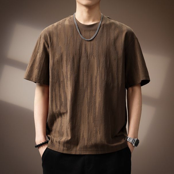 Men's Summer Short Sleeved T-shirt Fashionable Loose Printed Top_viptrois.com