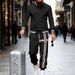 Men's Fleece-Lined Baseball Jacket & Joggers Set, Winter Outdoor Casual Sports Tracksuit For Streetwear And Commuting_viptrois.com