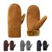 Women's Gloves Men's Winter Gloves Outdoor Warm Hand Stuffy Men's Imitation Fur One Piece Thick Gloves_viptrois.com