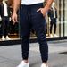 Men’s Slim Fit Sweatpants With Zipper Pockets – Gym & Casual Stretch Joggers (Khaki/Black/Army Green/Navy/Dark Gray, S-XXXL)_viptrois.com