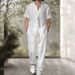 Men's Clothing Short Sleeved Shirt Casual Pants Two Piece New Loose Trend Solid Color Men's Summer Suit_viptrois.com