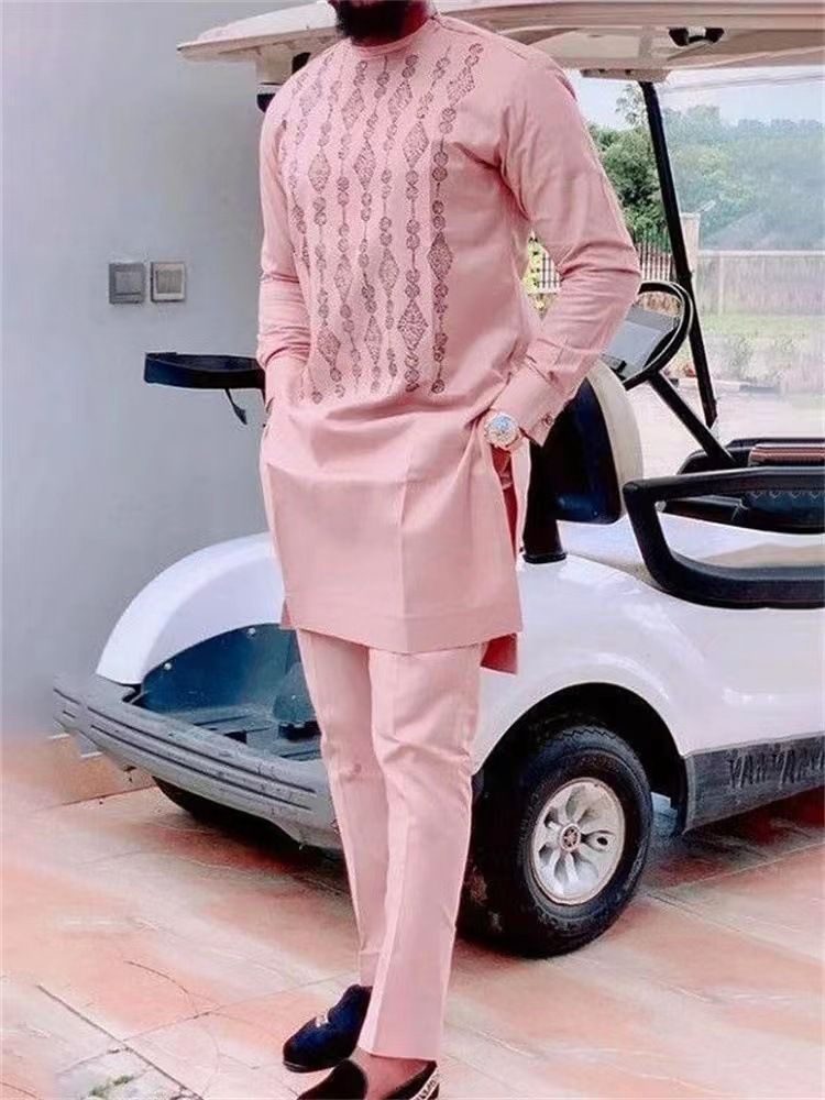 Men's Clothing new suits African ethnic style printed casual men's suits_viptrois.com