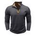 Cross-border Autumn And Winter New Foreign Trade Men's Long-sleeved Stand-up Neck Sweater European And American Large-size Men's Zipper Henry Casual_viptrois.com