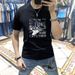 One Piece From The Source Factory Is Sent On Behalf Of Men's Slim-fitting Short Sleeves, Letter Hot Stamping, Round Neck, Breathable T-sleeves_viptrois.com