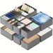 3-Piece Set Foldable Fabric Storage Drawers For Underwear, Socks & Clothes - Small, Medium & Large Organizer Bins For Closet, Dresser & Home_viptrois.com