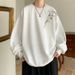 Round Neck Hoodie, Men's Trendy Brand, Men's Top, Trendy New Style, With Fleece Jacket_viptrois.com