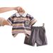 Boys' Dress 2025 Summer New Style Children's Baby Fashion Western Polo Shirt Short Sleeve Two Piece Set Trendy_viptrois.com