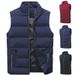 Men's Stand Collar Vest – Lightweight Quilted Sleeveless Jacket, Slim Fit With Zip Pockets (M-8XL) Layering Essential For Casual & Streetwear_viptrois.com