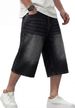 Men's Loose Straight Leg Denim Capri Shorts Summer Washed Distressed Style Exclusive Versatile Casual Pants_viptrois.com