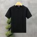 Teenage and guys High grade hemp pattern white men's short sleeved T-shirt trendy brand trendy summer clothes new 2024 spirited young man clothes_viptrois.com