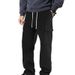 Men's Clothing Men's Corduroy Straight Leg Pants With Multiple Pockets - Slim Fit Casual Trousers For Autumn & Winter_viptrois.com