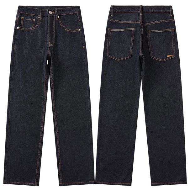 Men's Clothing Retro Old Money Style Wide Leg Jeans, New Autumn Style, Loose Casual Trousers_viptrois.com