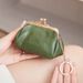 Women's Wallet & Men's Wallet Retro Clip Coin Purse Compact Portable Key Bag Pu Solid Color Coin Storage Bag_viptrois.com