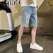 Men's Ripped Denim Shorts Trendy Brand Lightweight Casual Five Point Pants mid Length Shorts Handsome Versatile Light Color Summer Style 2026_viptrois.com