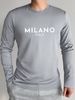 Men's Long Sleeved Round Neck Black T-shirt Top Loose 100 Cotton Tops_viptrois.com