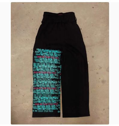 Men's Women's Cargo Pants Streetwear Camouflage Drop-Crotch Loose Fit Casual Unisex Cotton Trousers For Daily Wear (Gray/Black, S-3XL)_viptrois.com
