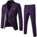 Business casual suit three-piece groomsman wedding one-button suit S-6XL_viptrois.com