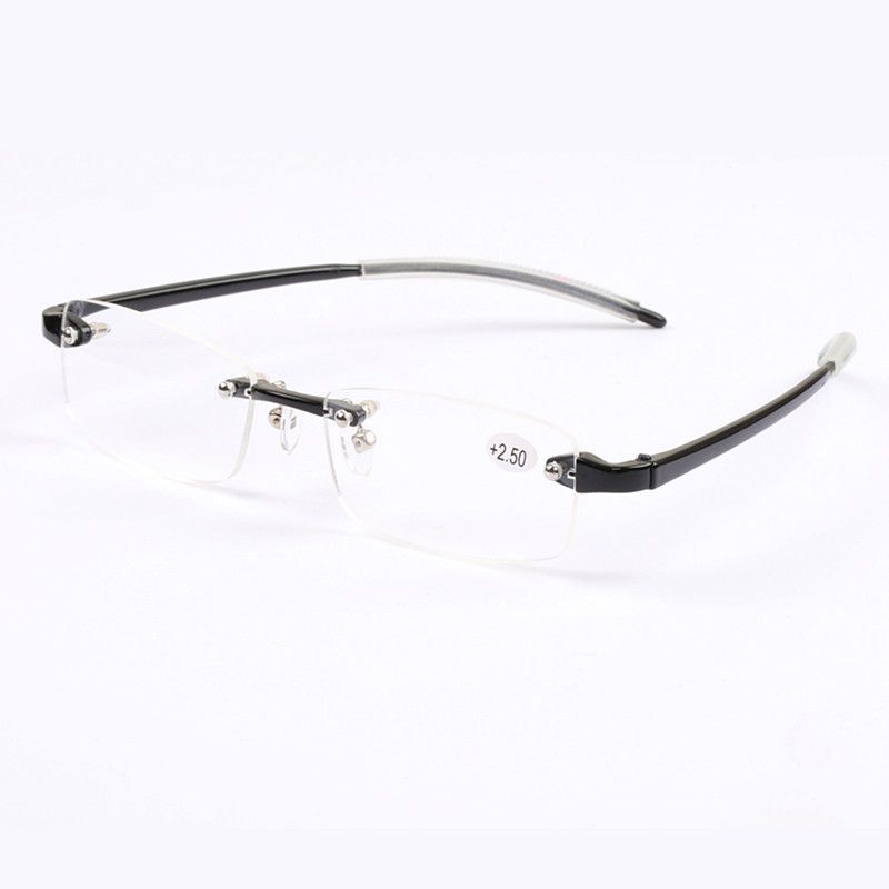 Unisex Frameless Reading Glasses 125 Degrees 175 Degrees Men's And Women's Fashion Plastic Frameless Cutting Edge Glasses_viptrois.com