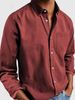 Men's Clothing New Men's European And American Pocket Casual Tops Washed Cotton Button Men's Long Sleeved Shirt_viptrois.com