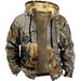 Winter Men's Cotton Coat: Warm, Lined With Fleece, Featuring A Hood And Pockets; Long Sleeves Perfect For Outdoor Use._viptrois.com