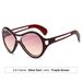 Men's Sunglasses Uv400 Fashion Double Beam Round Large Frame Personality PC Hollow Sunscreen Sunglasses_viptrois.com