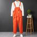 Men's Clothing retro motorcycle casual overalls for men Straight loose big pocket overalls _viptrois.com