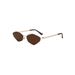 Fashion Diamond Shaped Small Metal Frame Sunglasses Simple Beach Sunshade Sunglasses Sunglasses Female T1372_viptrois.com
