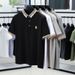 Men's Clothing Washed Spot Mulberry Silk Casual Solid Color Tops Half Sleeve Clothes Men's T Shirt Summer Men's Short Sleeve Men's T Shirt_viptrois.com