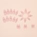 Nail Three-dimensional Simple Wearing Nail Piece Nail Shell Pattern Patch Detachable Nail Piece 24 Pieces_viptrois.com