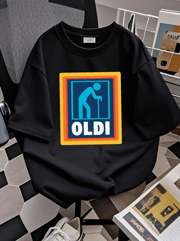 KIDS MEN WOMEN Funny Oldi Aldi Senior Logo Market Cartoon T Shirt Stylish Graphic Soft Fashion Versatile Slightly Comfortable Streetwear_viptrois.com
