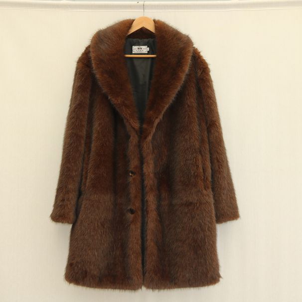 Men's Clothing Men's Fur Coat Imitation Wool Coat Autumn And Winter New Long Fur Leather Jacket European And American Large Size Fashion Casual_viptrois.com