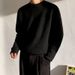 Men's Fashion Crewneck Sweater – Korean-Inspired Relaxed Fit Knit Top For Casual Layering_viptrois.com