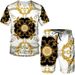 Men's Clothing T-Shirt Suit 3D Printing Men's Loose Short-Sleeved Shorts Suit_viptrois.com