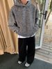 Trendy Brand Xiaoxiangfeng Hooded Sweater Men's Spring And Autumn Trend Tweed Loose Pullover Versatile Long-sleeved Top Trendy_viptrois.com