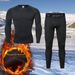 Autumn Winter Fleece-Lined Sportswear Set For Men Outdoor Skiing Running Quick-Dry Tight Fitness Base Layer Thermal_viptrois.com