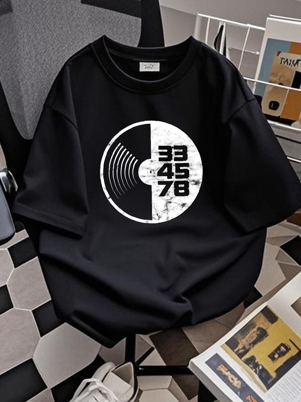 NEW LIMITED Turntable 33 45 78 RPM Records Vinyl Collector Tee T-Shirt Fashion Stylish Casual Stretched Soft Breathable Unisex Graphic Slightly_viptrois.com