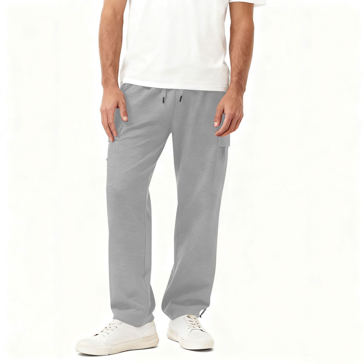 Euro Streetwear Cargo Sweatpants – Brushed Fleece Lined, Drawstring Waist, Oversized Tech Pants (S-XXXL, 100% Polyester, 7 Military-Inspired Colors)_viptrois.com