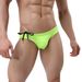 Men's Clothing Sexy Fashion Solid Color Drawstring Low Waist Triangle Anti Embarrassment Swimming Trunks_viptrois.com
