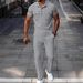 Men's Clothing Men's Solid Color Shirt And Pants Set Summer Style Short Sleeve With Button Pocket For Formal & Casual_viptrois.com