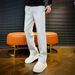 Men's Winter Fleece-Lined Casual Jogger Pants - Soft Comfortable Straight Leg Trousers For Everyday Wear (Black, Gray, Beige)_viptrois.com