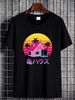 Kame House Sennin Funny Logo Men's Black T Shirt Size S To 5XL Comfortable Stretched Graphic Casual Breathable Unisex Summer Fashion Stylish_viptrois.com